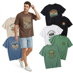 เสื้อยืดลายกราฟิกสไตล์เรโทร แบบยูนิเซ็กซ์ พิมพ์ลายที่อก ผ้าคอตตอนเนื้อหนา ฟรีไซส์ มีสินค้าในสต็อก จัดส่งจากจีน จำนวนมาก - Product Image 1