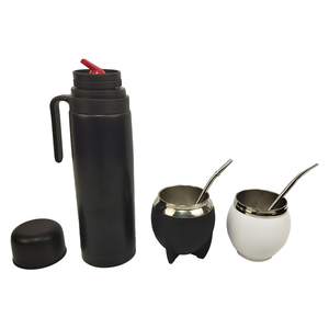 NOUVEAU fabricant usine ODM OEM ensemble de <span class=keywords><strong>Yerba</strong></span> <span class=keywords><strong>mate</strong></span> en acier inoxydable bouteille thermique et ensemble de gourde isolée - Product Image 1