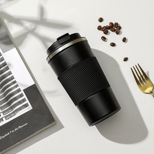 Taza pequeña para café de viaje con tapa a prueba de fugas, taza de vacío reutilizable de acero inoxidable de doble pared para café caliente y frío - Product Image 2