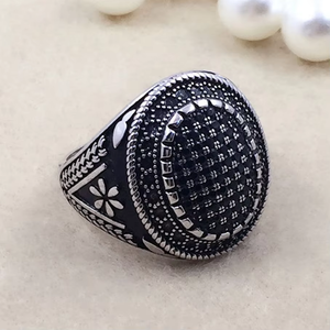 Custom 925 Tai <b>Silver</b> Rhodium Plated Micro Pave Zircon <b>Ring</b> for <b>Men</b> Gemstone Jewelry for Wedding Engagement Anniversary & Gift - Product Image 1