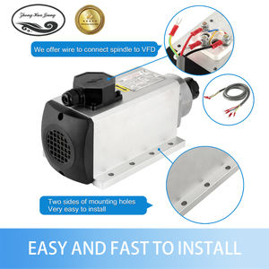 Motor de Husillo Cuadrado Refrigerado por Aire Zhong Hua Jiang 4KW ER25 220V/380V BT30 para Máquina de Grabado CNC Router 18000RPM - Product Image 3