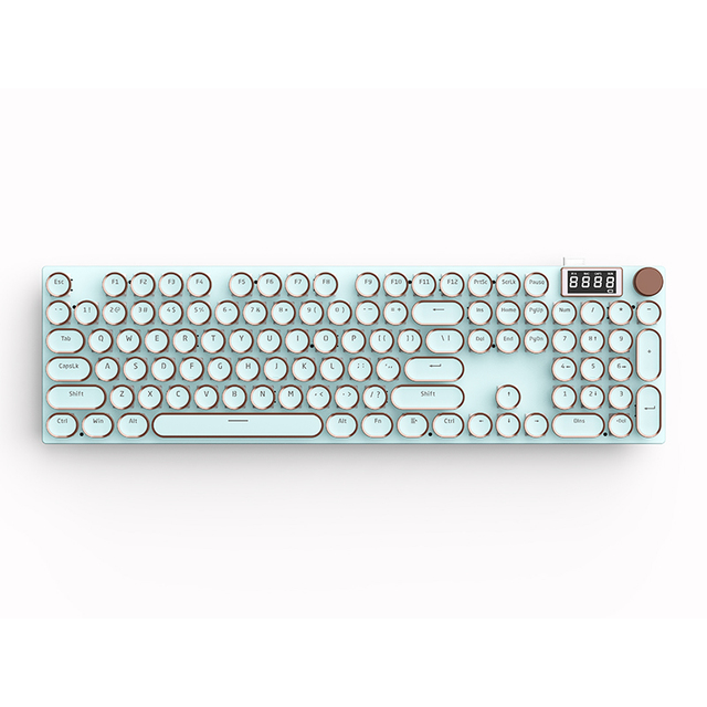 2026's Latest Full-Size Mechanical Gaming Keyboard Full N-Key Rollover with Display Triple-Mode RGB Backlit Metal Build