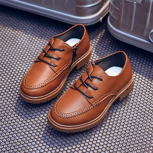 2025秋冬新款复古麂皮儿童休闲鞋，棉质衬里保暖 - Product Image 1