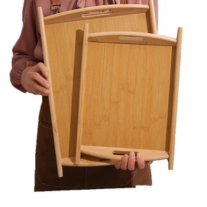 Bandeja de madera con asas, almacenamiento multifuncional para cocina, para condimentos, tabla de cortar para barbacoa y olla caliente - Product Image 2