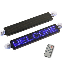 Letrero LED Mini Móvil de Mensajes Z741 de 23*5cm con Control Remoto, Entrada de 12V, Pantalla LED para Automóvil, Letrero LED Programable