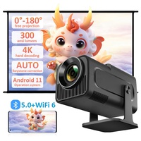 Nouveau Design 1080P Projecteur 4K hy320 Double WiFi6 Android11 Allwinner H713 BT5.0 Projecteurs portables d'intérieur extérieurs Full HD