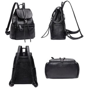Sac à dos en cuir PU noir de luxe personnalisé pour femme, style mode et mignon, vente en gros - Product Image 2