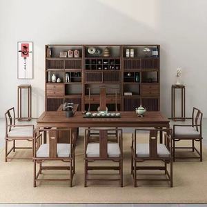 Nuevo Juego de Mesa de Té Estilo Chino con Patas de Herradura, Muebles de Té Kung Fu de Madera de Olmo Sólido para Sala de Estar, Hotel u Oficina - Product Image 2