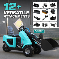 Chargeuse compacte à trois roues, à commande hydraulique, mini-chargeuse autoportée, durable, multifonctionnelle, machine de manutention de matériaux