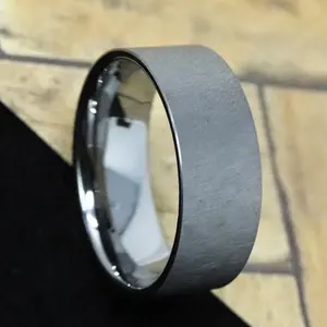 Personalized Simple Handmade 2mm 4mm 6mm 8mm 10mm 12mm Flat Silver Tungsten Carbide Comfort Ring Cores