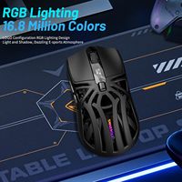 RS8 Mouse Gaming Mini ultra-ringan, Mouse komputer Bluetooth nirkabel Usb ergonomis isi ulang daya Laser 2.4g