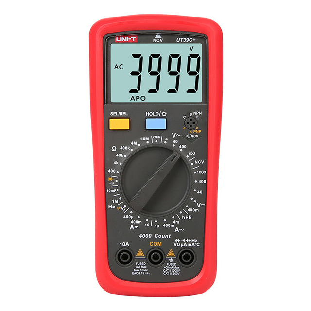 UNI-T UT39C+ 4000 Counts Digital Multimeter Voltmeter Ammeter Ohmmeter Transistor HFE Resistance Frequency Diodes Continuity