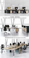 Table de travail modulaire et durable pour 2 à 8 personnes avec 3 tiroirs, montage facile pour un usage commercial en espace ouvert