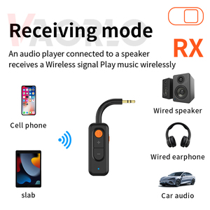 Transmisor y Receptor de Audio Inalámbrico 5.4, Adaptador Inalámbrico de <span class=keywords><strong>Música</strong></span> Estéreo HD Hifi con Micrófono de 3.5MM AUX para Automóvil, Avión, TV, <span class=keywords><strong>PC</strong></span>, Altavoz - Product Image 5