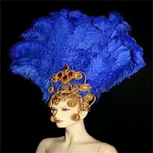 Màu Xanh 75-80Cm Đà Điểu Lông Cho Tự Làm Thủ Công Tóc Trang Phục Câu Cá Phụ Kiện Fly Buộc Chất Liệu Giấc Mơ Bắt Fringe Trang Trí Nội Thất - Product Image 3