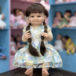 Muñeca Reborn de Cabello Largo Marrón 2026, de Vinilo Completo, 55cm, Muñeca de Juguete para Niñas, Venta al Por Mayor - Product Image 2