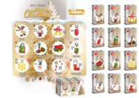 Mini-ornements de Noël EPT : Blocs de construction DIY, pendentifs à suspendre, ensemble de briques, décoration d'arbre de Noël, jouet, styles assortis, cadeau