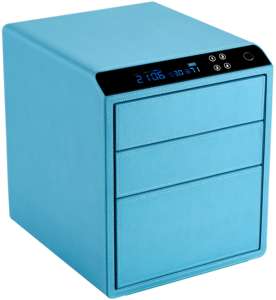 Coffre-fort en cuir de luxe à double couche Empreinte digitale pour la maison Tiroir de sécurité pour bijoux Coffre-fort de luxe Boîte d'augmentation de la hauteur - Product Image 5