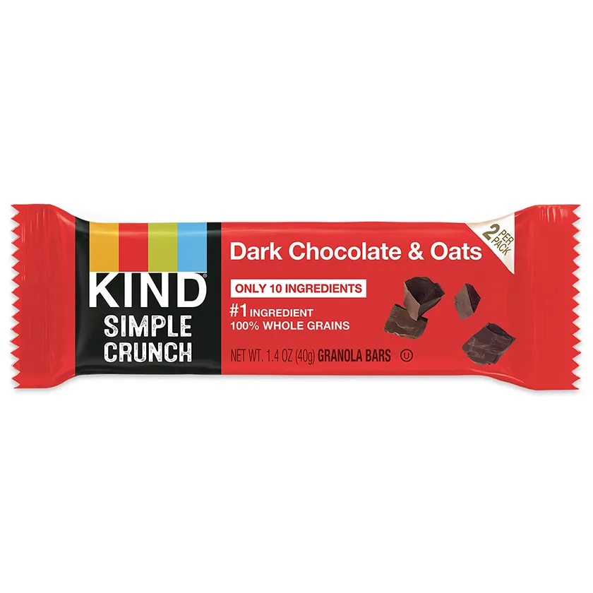 Großhandel KIND Snacks Dunkle Schokolade & Hafer Einfache Crunch Bar Kinder Snack Bar Protein Bar