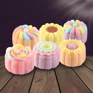 50g di Mooncake eco-friendly con fiori tondi pasticcini con ghiaccio pressato a mano 6 pezzi di fiori Per stampo Per uso domestico in cucina - Product Image 3
