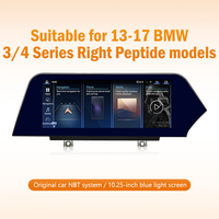 Pantalla de Navegación HD Estilo Blade de 10.25 Pulgadas para BMW Serie 3/4 2013-2017 con Sistema NBT, Volante a la Derecha, CarPlay Inalámbrico y Android Auto