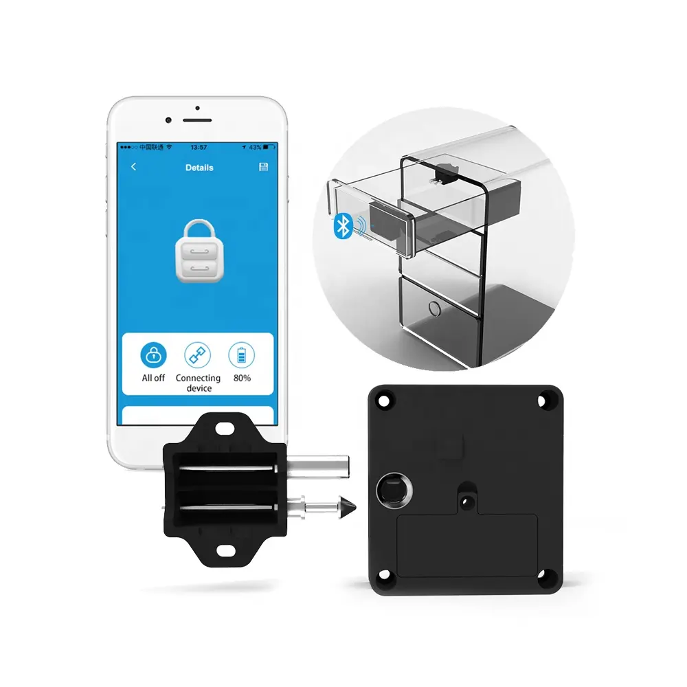 App Fingerprint RFID Card Smart Bluetooths 12v Keyless Sensor Wardrobe Cabinet Lock
