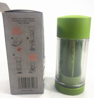 Moulin à herbes compact et pot à tabac combinés – Broyeur à épices en plastique facile à utiliser – Outil pour fumeurs