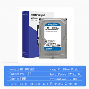New Blue 1TB <b>Internal</b> Hard Disk 7200RPM Mechanical Desktop <b>Drive</b> With Metal Server Applications CMR (WD10EZEX) WD1 - Product Image 6