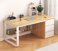 Bureau d'ordinateur pour chambre à coucher, usage domestique, avec tiroirs, bureau d'étude simple et minimaliste pour appartements locatifs