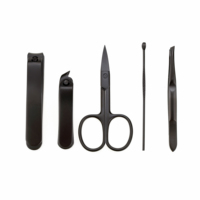 Kit de toilettage professionnel 5 pièces en acier inoxydable pour femme – Trousse de manucure et pédicure pour la maison et les voyages
