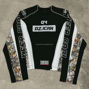 เสื้อเชิ้ตแขนยาวปักโลโก้สไตล์ Y2K พรีเมี่ยมชุดสตรีทแวร์โอเวอร์ไซส์ออกแบบได้ตามต้องการ - Product Image 1