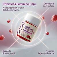 Gummies probiotiques pour femmes Pureon Private Label avec canneberge, gummies pour l'équilibre féminin, complément probiotique