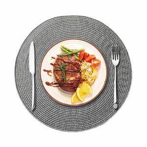Hot Sale Plastic PP Circle Placemat Hand-Woven Heat Insulation No-Wash Modern Minimalist Decorative Table <b>Mat</b> Multicolor - Product Image 6