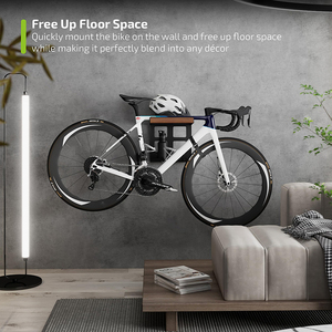 JH-Mech <span class=keywords><strong>Support</strong></span> <span class=keywords><strong>Vélo</strong></span> <span class=keywords><strong>Mural</strong></span> <span class=keywords><strong>Vertical</strong></span> Thermolaqué avec Rangement Facile et Sécurisé - Product Image 2