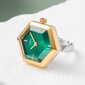<span class=keywords><strong>Orologio</strong></span> ad Anello Esagonale Mini Personalizzato da <span class=keywords><strong>Donna</strong></span> e Uomo con Tonalità <span class=keywords><strong>Verde</strong></span> Naturale, <span class=keywords><strong>Orologio</strong></span> di Lusso al Quarzo con Logo Personalizzato - Product Image 6