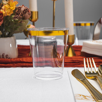 Assiettes jetables rondes carrées en PS pour la collection de cérémonies, avec couleurs dorées personnalisées pour les événements, les dîners de récompenses, les commémorations
