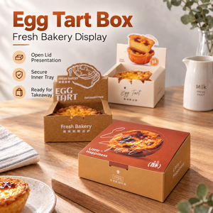 Boîtes jetables anti-graisse en packs de 4, pour tartelettes aux œufs, pâtisseries feuilletées et croissants en forme de fleur - Product Image 1