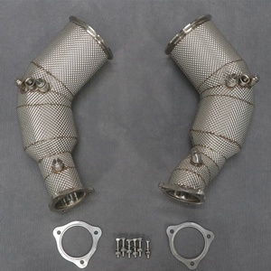 ท่อดาวน์ไปป์สำหรับ Audi RS4 B8 RS5 B9 2.9T ปี 2019-2024 ท่อไอเสียแบบสปอร์ตพร้อมแผ่นกันความร้อนสำหรับใช้งานบนถนน - Product Image 1