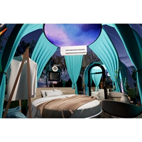 Dôme transparent en polycarbonate de luxe pour glamping en plein air, hôtel, maison dôme pour la location d'hébergements de camping en plein air