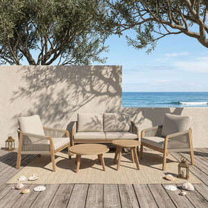 Luxury Contemporary <b>Foldable</b> Acacia Wood Eco-friendly Teak Wood Frame <b>Outdoor</b> Furniture Set Garden Sofa Dining <b>Table</b> Chair for - Product Image 5