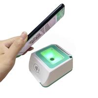 Lector de Códigos QR/Códigos de Barras 1D 4 en 1 FUWEI, Lector de Tarjetas Inteligentes PC/SC NFC ISO 7811/7816, Blanco+Azul F600