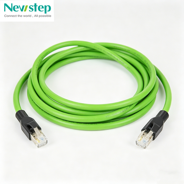 High Flex Industrial Ethernet Cable Shielded SFTP CAT5e EtherCAT RJ45 Connector Machine Robot Drag Chain IP67 300V CE PVC/PUR