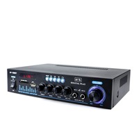 Amplificateur domestique Bluetooth 5.0 AV-568 AV-569BT 60W+60W, métal, USB, carte SD, HiFi stéréo, 0,4% THD, 80dB SNR