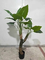 Usine Dongguan Plantes artificielles en pot bon marché Real Touch Petite mini plante de table d'intérieur Plante artificielle de taro Colocasia