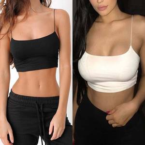 Canotta da donna senza maniche Plus Size a taglio basso con cinturino estivo canotta Bralette sottile - Product Image 6