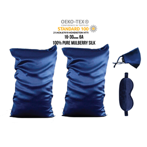 Juego de fundas de almohada de seda Mulberry 100%, juego de fundas de almohada para dormir, buen cabello y piel, juego de regalo con caja - Product Image 4