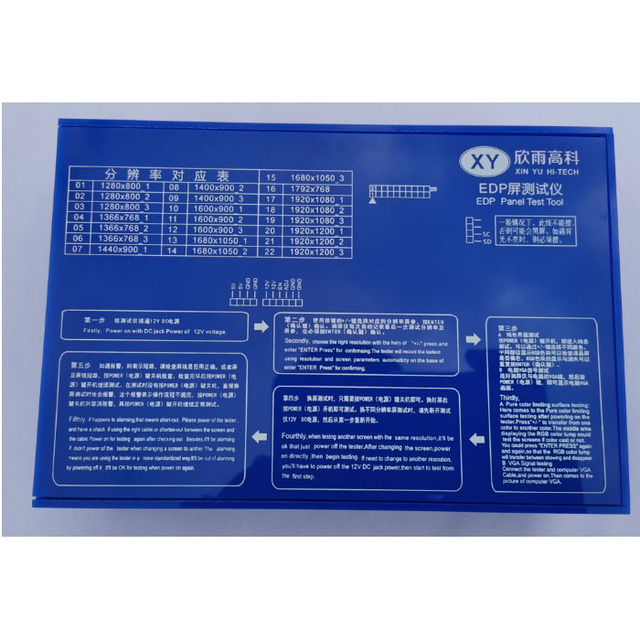 12.5 14 15.6 LCD Screen EDP Screen Tester 22 Programs Signal Universal Test Tool Kit