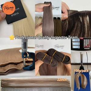 100% tóc trinh nữ có thể được sử dụng hơn 2 năm tùy chỉnh tất cả các màu tùy chỉnh chiều dài 12-30 inch rất dễ dàng để cài đặt máy sợi ngang - Product Image 4