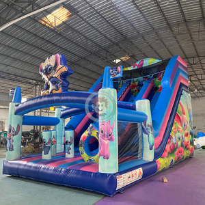 Stitch Inflatable lâu đài trở ngại chạy Inflatable Bouncer lâu đài - Product Image 5