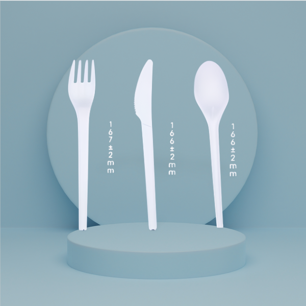 Green Day GD-P-AKFS CPLA Biodegradable Cutlery Set | Eco-Friendly Disposable Utensils